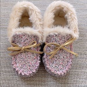 Crew Cuts sparkle slippers
